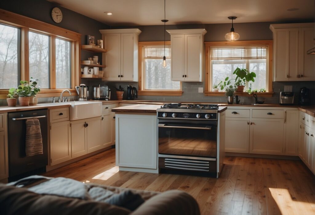 A cozy home with energy-efficient appliances and insulation, saving money on the energy bill