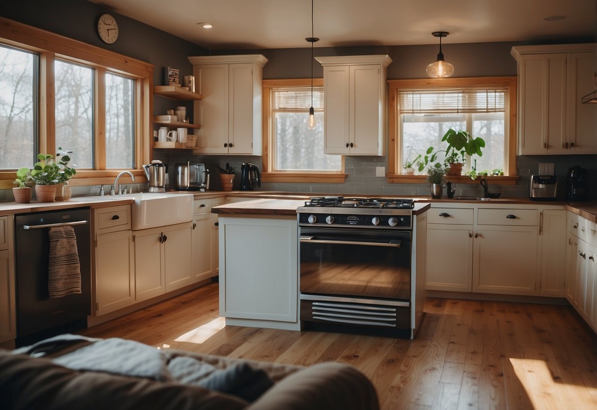 A cozy home with energy-efficient appliances and insulation, saving money on the energy bill
